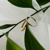 VERBUNDENER EHERING AUS ROSA- UND WEISSGOLD