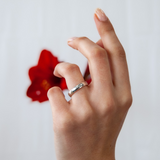 HOCHZEITSRING AUS MANDEL-WEISSGOLD