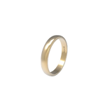 CLASSIC YELLOW GOLD HALF-CUT SOFT SATIN WEDDING RING