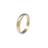BAGUE DE MARIAGE CLASSIQUE EN OR JAUNE DEMI-TAILLE EN SATIN DOUX