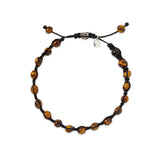 BRACCIALE DA UOMO IN OCCHIO DI TIGRE CIOTTOLI