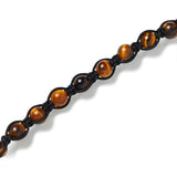 BRACCIALE DA UOMO IN OCCHIO DI TIGRE CIOTTOLI