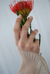 WEICHER HOCHFLACHER EHERING AUS GELBGOLD