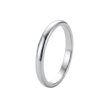 alianza clásica abombada oro blanco 18 k
