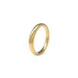 ALMOND YELLOW GOLD WEDDING RING