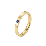 alianza oro amarillo con zafiro azul