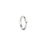 Alianza de boda artesanal Twist en oro blanco 18k