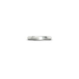 Alianza de boda artesanal Twist en oro blanco 18k