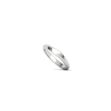 Alianza de boda artesanal Twist en oro blanco 18k