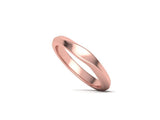 Alianza de boda artesanal Twist en oro rosa 18k