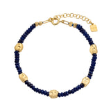 Pulsera Pebbles jade azul