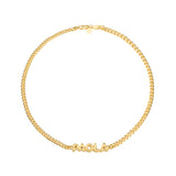 Collar nombre Puffy letters con cadena chunky
