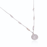 Collar medalla Virgen niña con perlas