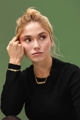 Collar nombre Puffy letters con cadena chunky