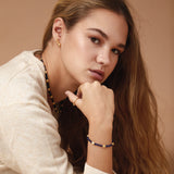 Pulsera Pebbles jade azul