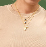 Collar Puffy letters tres letras vertical