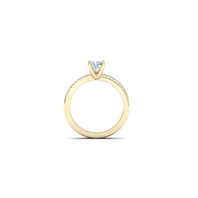 CLASSIC YELLOW GOLD HALF ROUND WEDDING RING