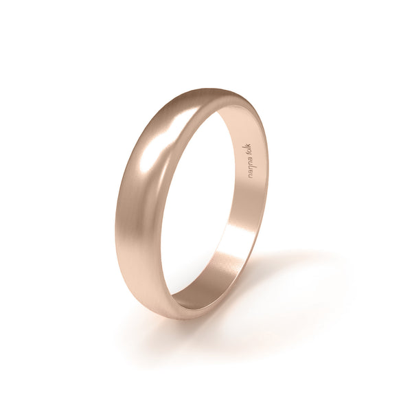 CLASSIC ROSE GOLD HALF-COVER WEDDING RING