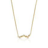 Collar Elara de la colección Serena en plata vermeil con diseño artesanal de esferas y circonitas