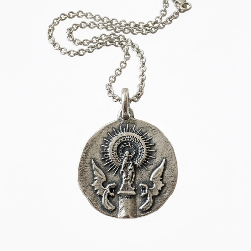medalla religiosa virgen del pilar
