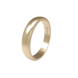 CLASSIC YELLOW GOLD HALF-CUT SOFT SATIN WEDDING RING
