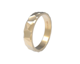 18-karätiger Gold-Ehering mit Facettenschliff