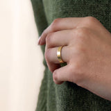 Alianza de boda Plana Clásica en oro amarillo de 18k