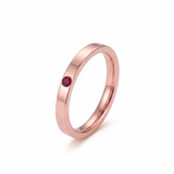 alianza oro rosa con rubí