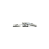 Alianza de boda artesanal Twist en oro blanco 18k