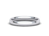 Alianza de boda Comfort en oro blanco 18k