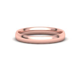 Alianza de boda Comfort en oro rosa 18k