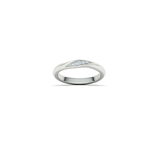 Alianza de boda artesanal Twist con diamantes en oro blanco 18k