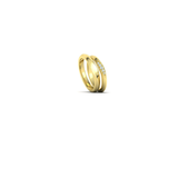 Alianza de boda artesanal Twist en oro amarillo 18k