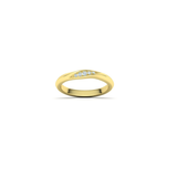 Alianza de boda artesanal Twist con diamantes en oro amarillo 18k