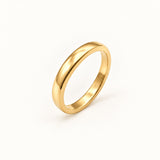 Alianza Plana Soft en oro amarillo 18k, modelo de ancho mayor