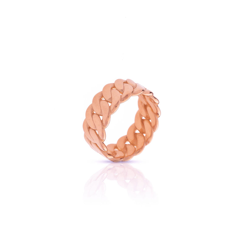 Marcia chain rose Vermeil ring