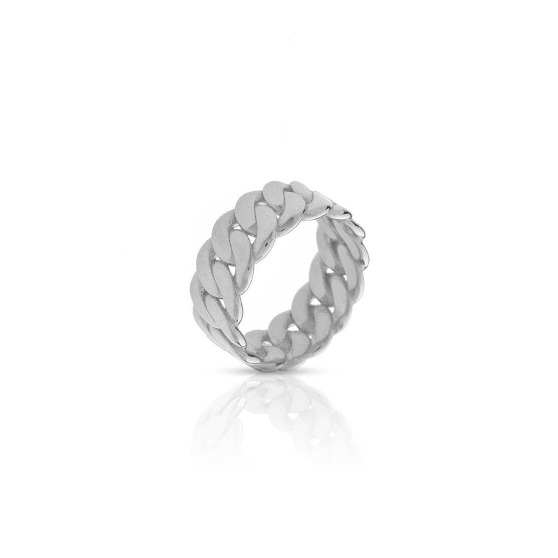 Marcia chain silver ring
