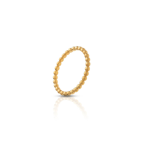 Vermeil stacking bubbles ring