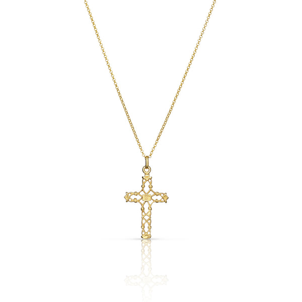 Calada cross necklace with Vermeil chain