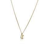 Puffy letters initial necklace
