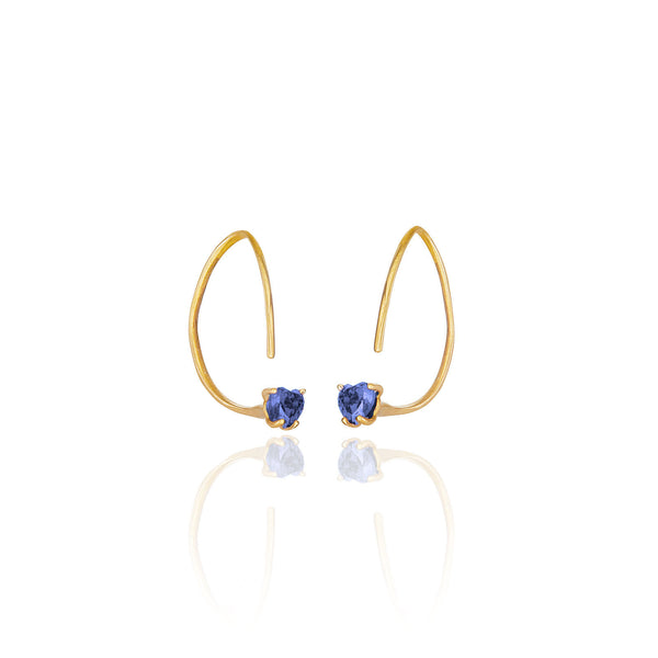 Earrings Aphrodite  blue Sapphire  