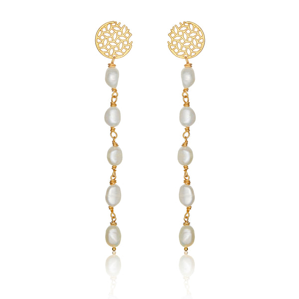 Pendientes Gorgonian perlas